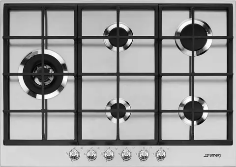 SMEG כיריים גז נירוסטה עם מבער שף 72 ס"מ מסדרת Linea תוצרת SMEG דגם PX175L